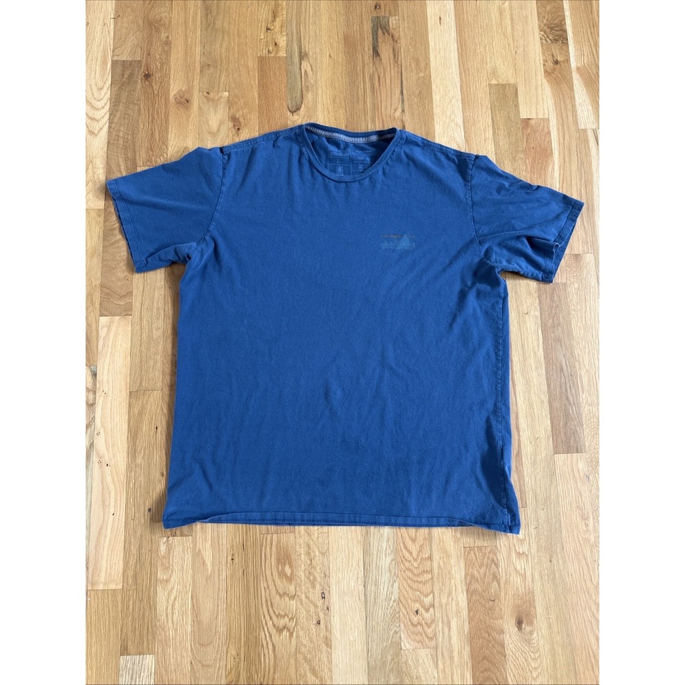 Patagonia Save Our Home Planet‎ Skyline Graphic T-Shirt Mens XL Blue Hiking Tee